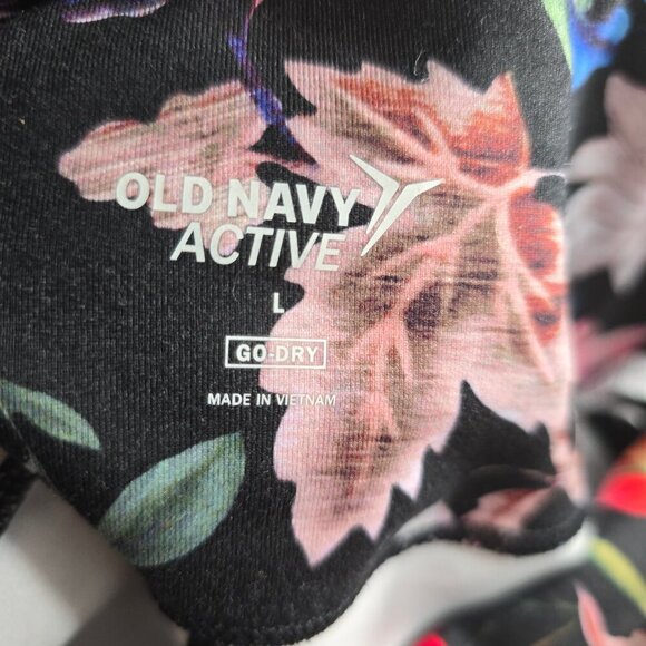 OLd Navy HIgh Rise Elevate Black Floral Compression Leggings - Picture 7 of 8